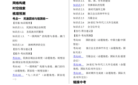 （讲义）专题16民族团结与祖国统一、国防建设与外交成就（解析版）_中考历史资料合集_中考历史一轮复习讲义_配套讲义（原卷版+解析版）_教师版（含答案解析）