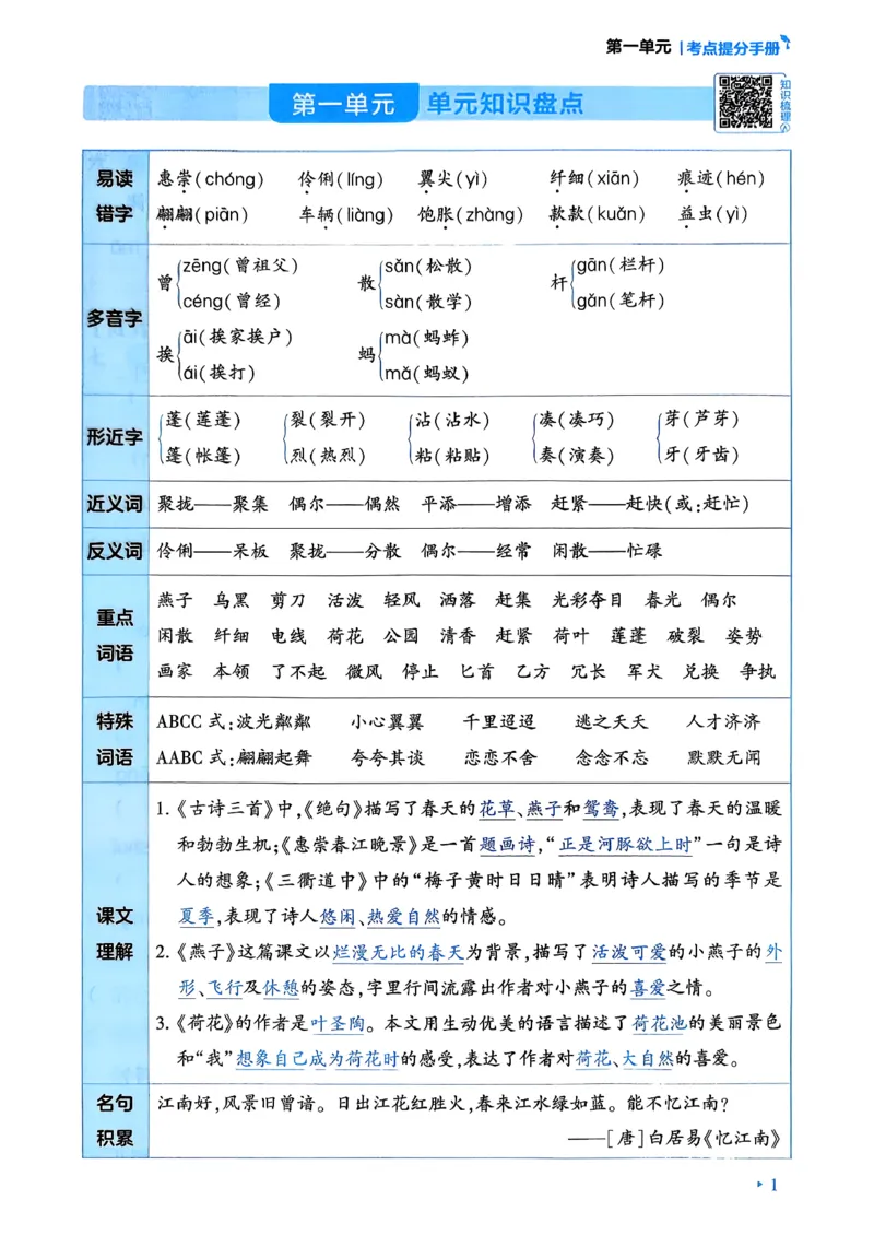 26春三年级下册四星学霸-语文人教-考点提分手册_2026春小学教辅大合集_9-26春《经纶学霸》系列_26春《四星学霸》系列_26春《四星学霸》语文1-6年级下册