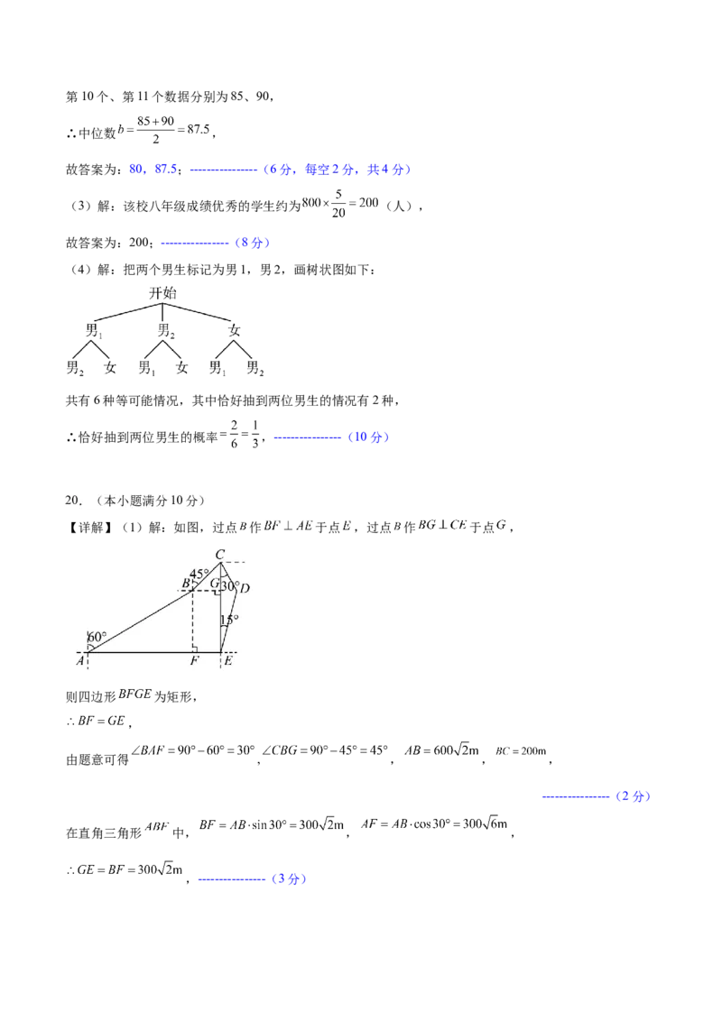 数学（济南卷）（参考答案及评分标准）_中考复习资料_语数英物化_2数学中考复习_赠送：2025中考模拟题_2025年数学三模_数学（济南卷）-2025年中考第三次模拟考试