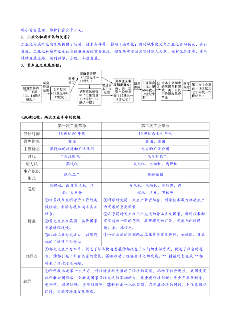 （讲义）专题24第二次工业革命和近代科学文化（解析版）_中考历史资料合集_中考历史一轮复习讲义_配套讲义（原卷版+解析版）_教师版（含答案解析）