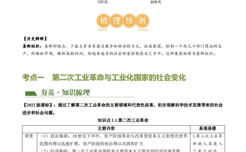 （讲义）专题24第二次工业革命和近代科学文化（解析版）_中考历史资料合集_中考历史一轮复习讲义_配套讲义（原卷版+解析版）_教师版（含答案解析）