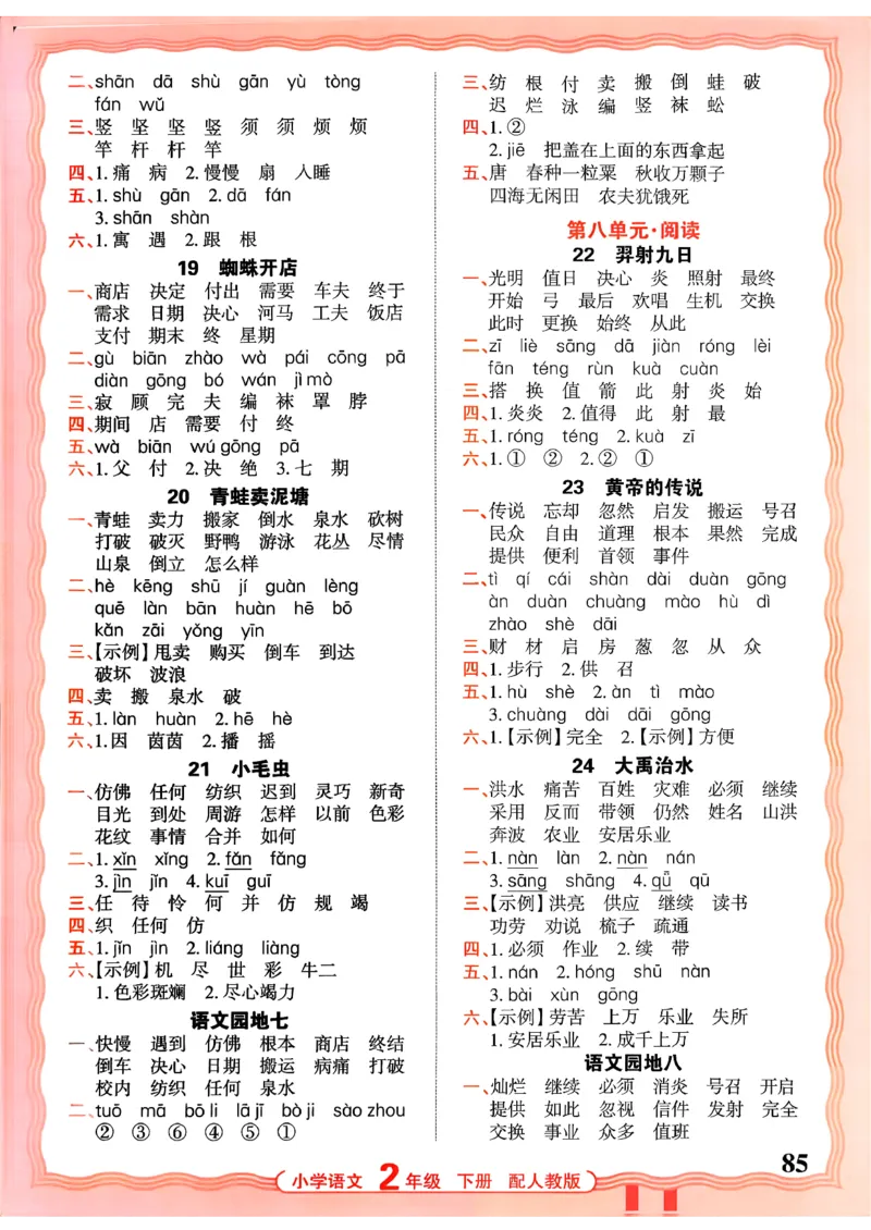 26春二下语文王朝霞活页默写_2026春小学教辅大合集_8-26春《王朝霞》系列_01.2026春WZX活页计算、活页默写语文、数学、英语人教1-6年下册_语文1-6
