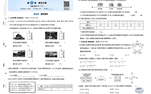 6下数学人教周末小测卷_周末预测小卷_2026《一本&bull;周末小测卷》（1-6年级下）（数学）（人教版）