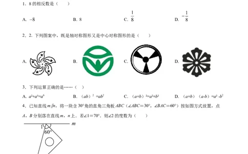 数学（考试版）_中考复习资料_语数英物化_2数学中考复习_赠送：2025中考模拟题_2025年数学三模_数学（福建卷）-2025年中考第三次模拟考试