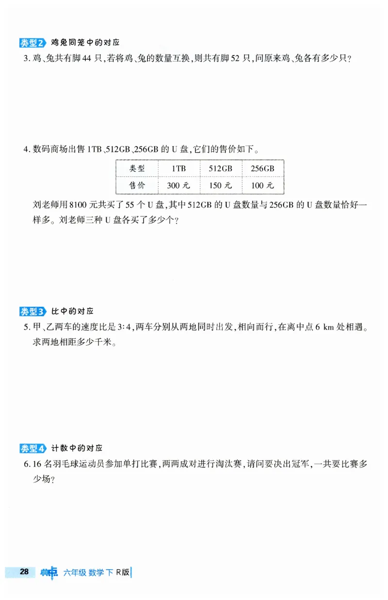 《典中点极速提分法》（6下）含答案_2026春小学教辅大合集_6-26春《典中点》系列_26春《典中点》数学人教版（完整版）_数学《典中点》人教版25春