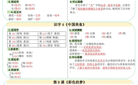 26春二年级下册语文彩色一课一贴_2026春人教语文《一课一贴》彩色版