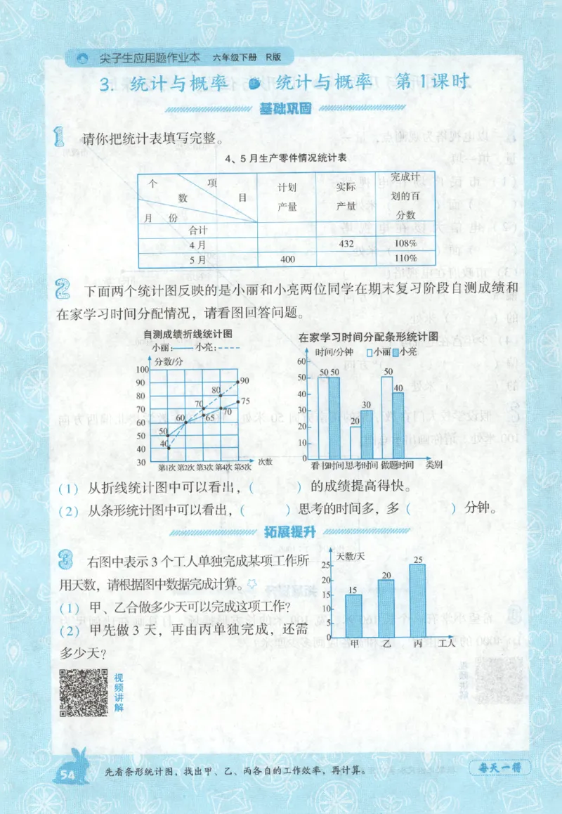 26春尖子生应用题作业本.六年级.下册R版892_2026春小学教辅大合集_2-26春数学类教辅系列_尖子生应用题26年下册
