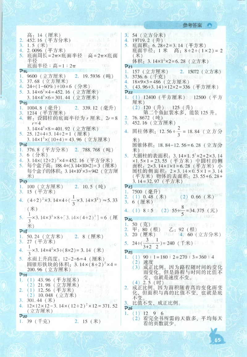 26春尖子生应用题作业本.六年级.下册R版892_2026春小学教辅大合集_2-26春数学类教辅系列_尖子生应用题26年下册