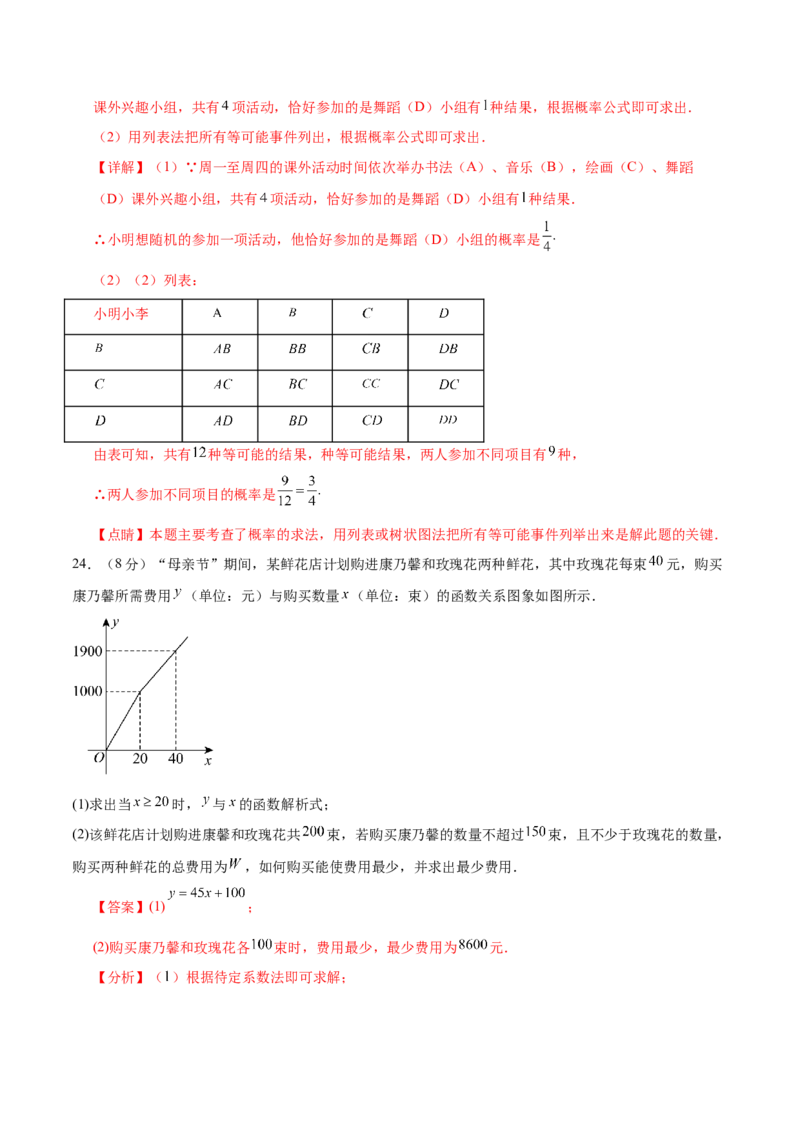 数学（云南卷）（全解全析）_中考复习资料_语数英物化_2数学中考复习_赠送：2025中考模拟题_2025年数学押题预测_数学（云南卷）-2025年中考押题预测卷