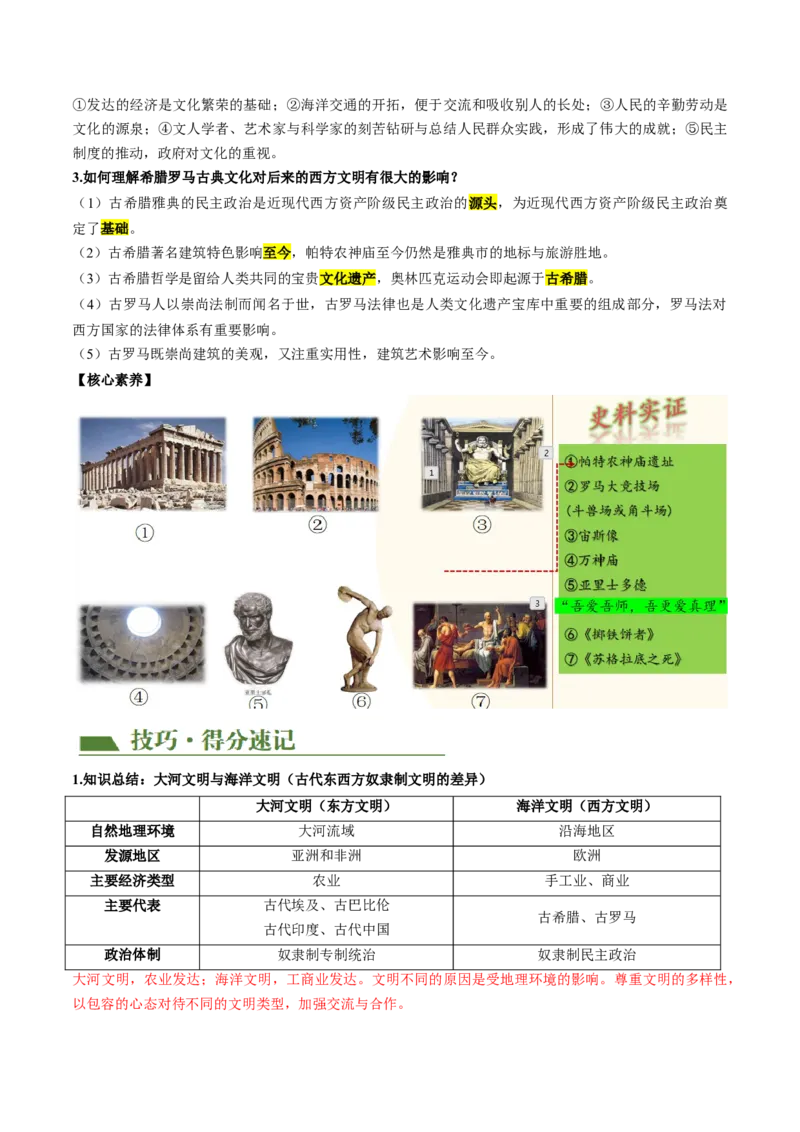 （讲义）专题18古代亚非欧文明修改版（解析版）_中考历史资料合集_中考历史一轮复习讲义_配套讲义（原卷版+解析版）_教师版（含答案解析）