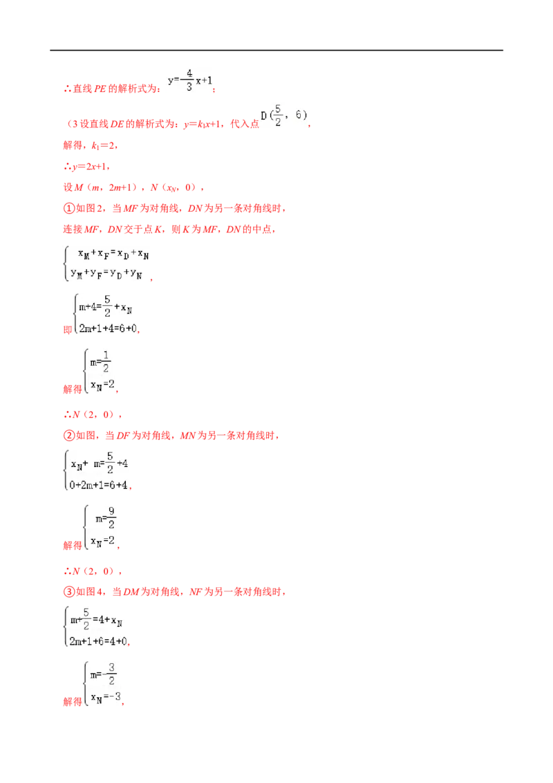 专题55一次函数背景下的图形存在性问题（解析版）_中考复习资料_语数英物化_2数学中考复习_2023年中考复习资料_专项复习_备战2023年中考数学解题大招复习讲义（全国通用）