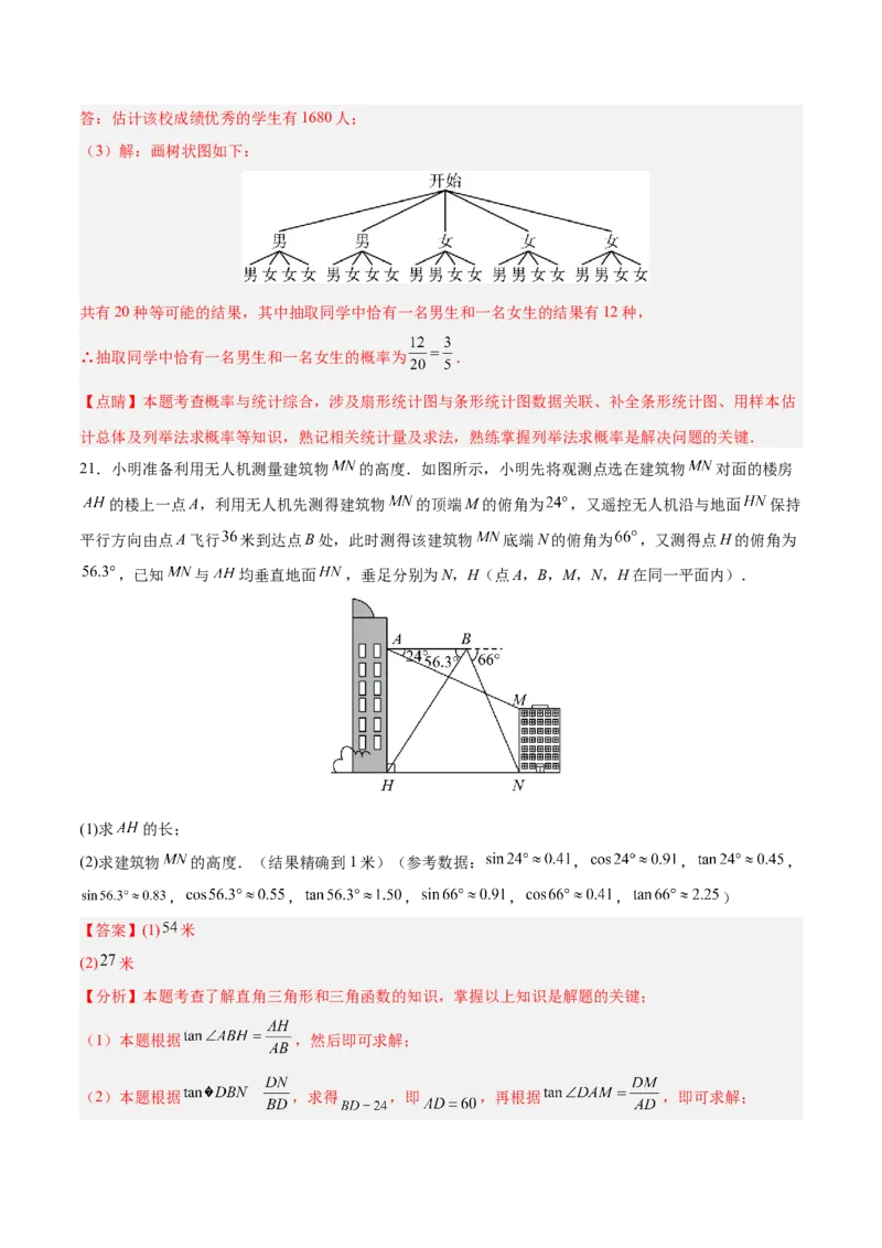 数学（全国通用）（全解全析）_中考复习资料_语数英物化_2数学中考复习_赠送：2025中考模拟题_2025年数学二模_数学（全国通用）-2025年中考第二次全真模拟题
