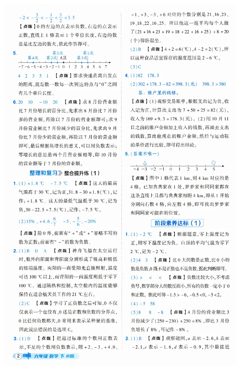 《典中点》（6下）答案_2026春小学教辅大合集_6-26春《典中点》系列_26春《典中点》数学人教版（完整版）_数学《典中点》人教版25春_25春典中点六年级数学下练习册+试卷+夹册