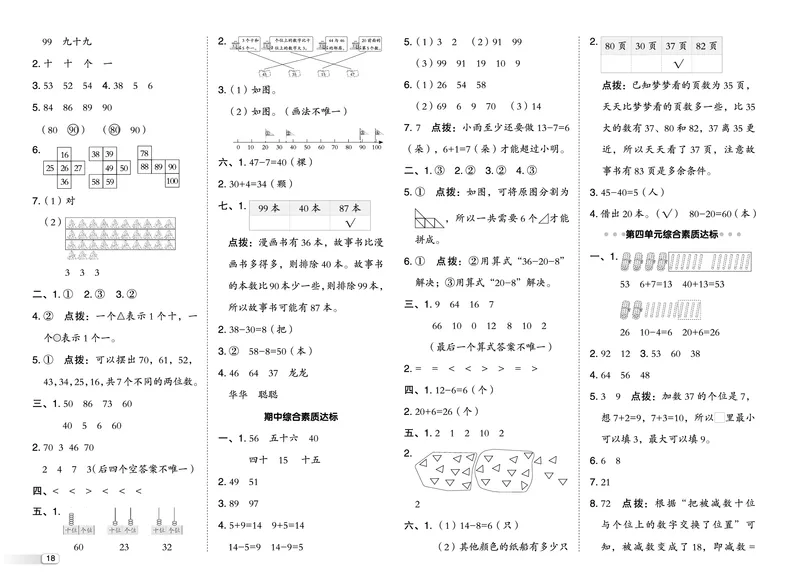 26春典中点一年级数学下（R版）F专版测试卷_2026春小学教辅大合集_6-26春《典中点》系列_26春《典中点》数学人教版（完整版）_26春典中点一年级数学下（R版）