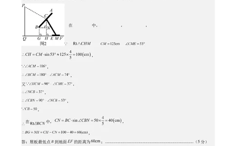 数学（上海卷）02（参考答案及评分标准）_中考复习资料_语数英物化_2数学中考复习_赠送：2025中考模拟题_2025年数学押题预测_数学（上海卷02）-2025年中考押题预测卷
