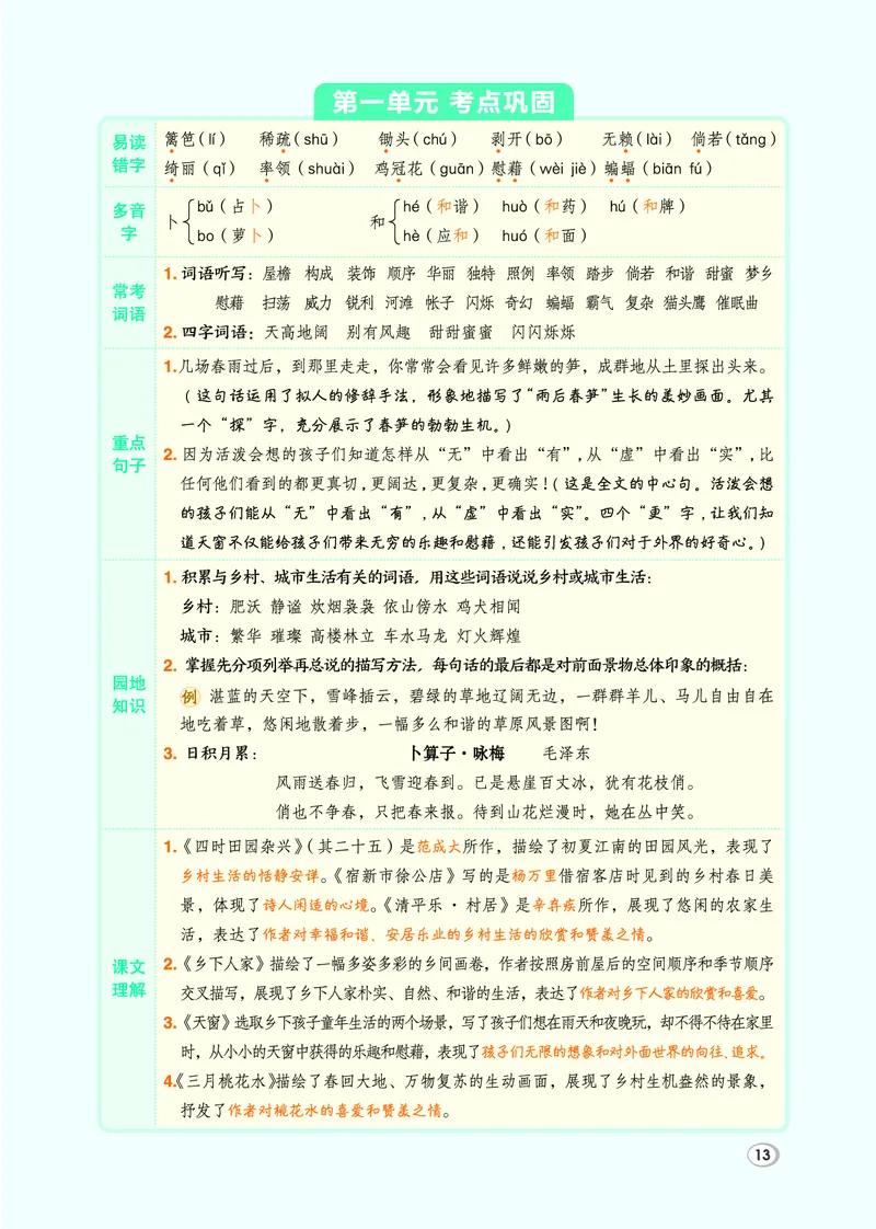 26春典中点四年级语文下（R版）Y专版_2026春小学教辅大合集_6-26春《典中点》系列_26春《典中点》语文人教版（完整版）_26春四年级下册语文《典中点》