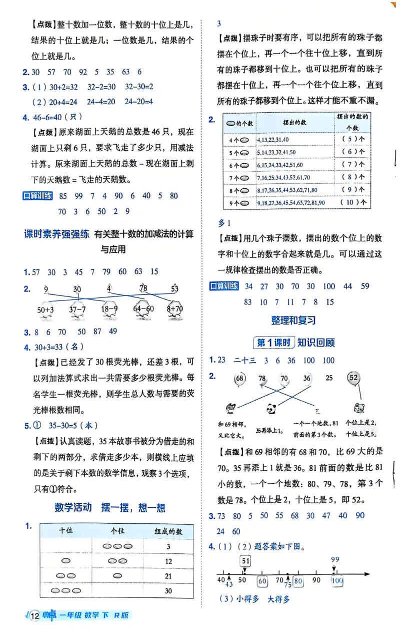 《典中点》（1下）答案_2026春小学教辅大合集_6-26春《典中点》系列_26春《典中点》数学人教版（完整版）_数学《典中点》人教版25春_25春典中点一年级数学下练习册+试卷+夹册