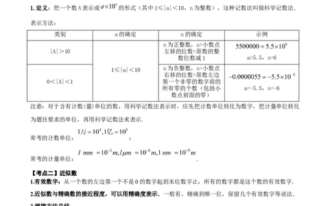 名师导航2026年中考数学一轮复习专题1.2科学计数法与近似数（全国通用版）（解析版）_中考复习资料_语数英物化_2数学中考复习_2026年中考复习（更新中）