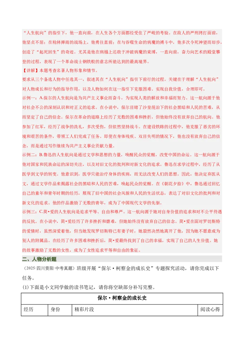 清单19《经典常谈》《钢铁是怎样炼成的》（15个核心考点+4个重难点+1个解题方法+4类题型方法突破+4类易错点提示5类题型解析+4个速记要点+7张思维导图）（知识清单）原卷版_语数英物化