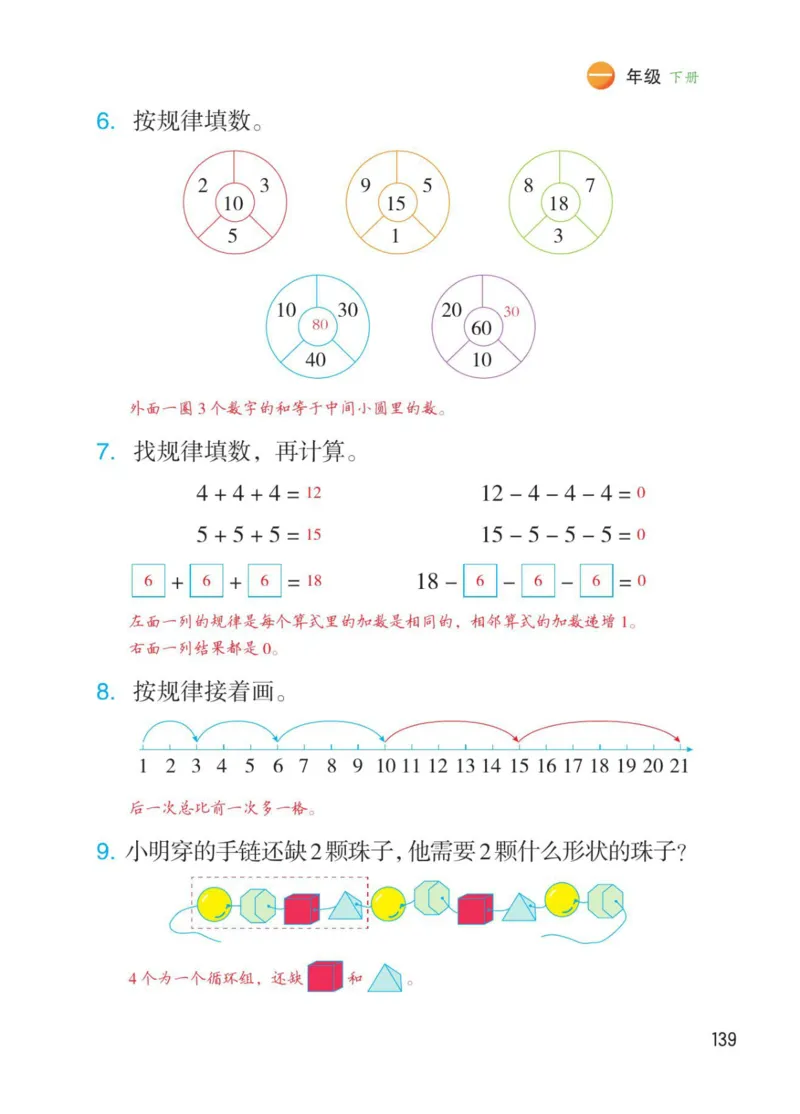 博小优课堂笔记一年级下册数学_小学《课堂笔记》数学语文英语1-6年级下册_小学数学《课堂笔记》1-6年级下册（26春）
