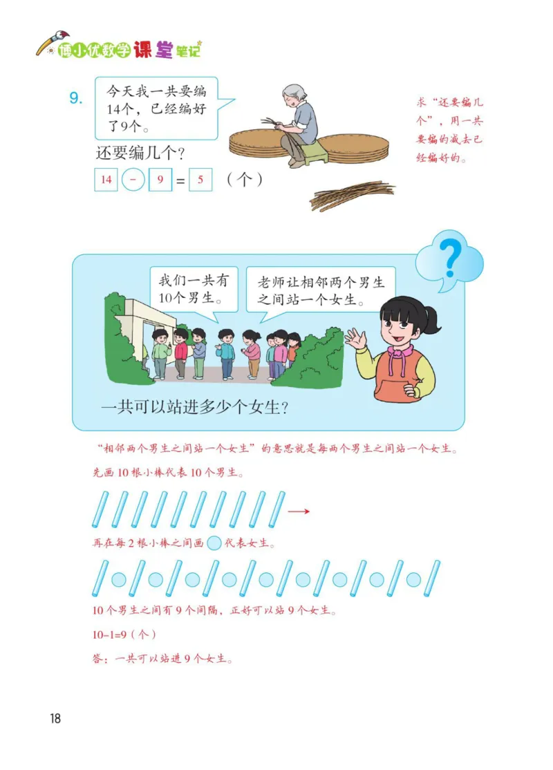博小优课堂笔记一年级下册数学_小学《课堂笔记》数学语文英语1-6年级下册_小学数学《课堂笔记》1-6年级下册（26春）