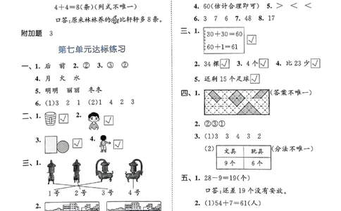 一年级数学下册苏教版25春《53天天练》测评卷答案_2026春小学教辅大合集_7-26春《53天天练》系列_26春《53天天练》数学_2025春苏教版数学1-6年级下册《53天天练》_25春53天天练苏教数学1下