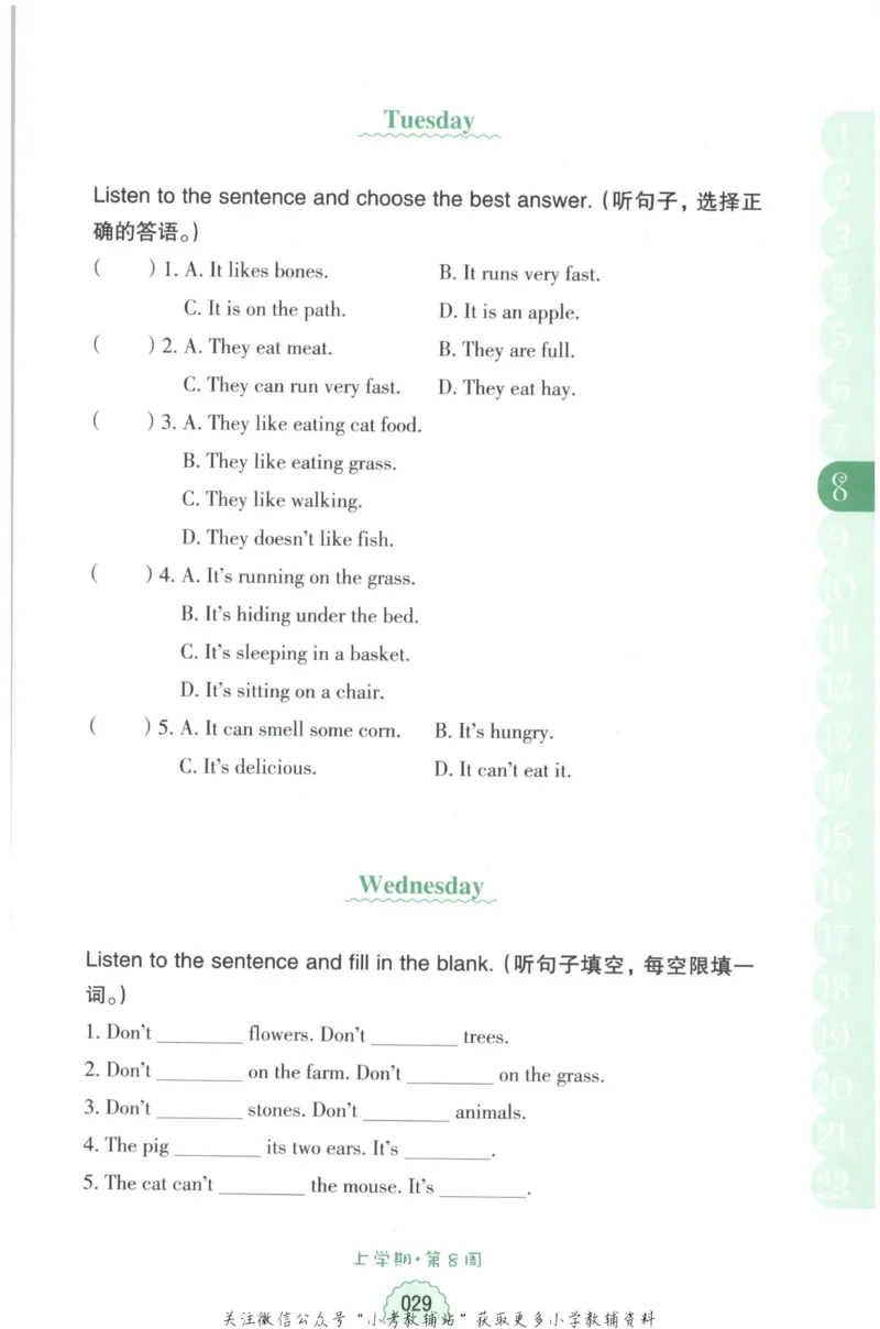 《周计划小学英语听力强化训练100篇》四年级_2026春小学教辅大合集_10-26春《周计划》小学语数英系列_周计划-小学英语听力强化训练