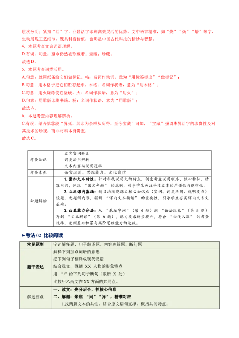 第06讲匠艺哲思&middot;天工开物（《卖油翁》《活板》《核舟记》）（复习讲义）（解析版）_中考复习资料_语数英物化_1语文中考复习_2026年中考复习（更新中）