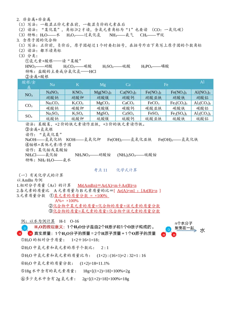知识清单九年级化学（上册）同步必备单元知识清单（人教版）_中考复习资料_语数英物化_5化学中考复习_2024年中考复习资料_一轮复习资料