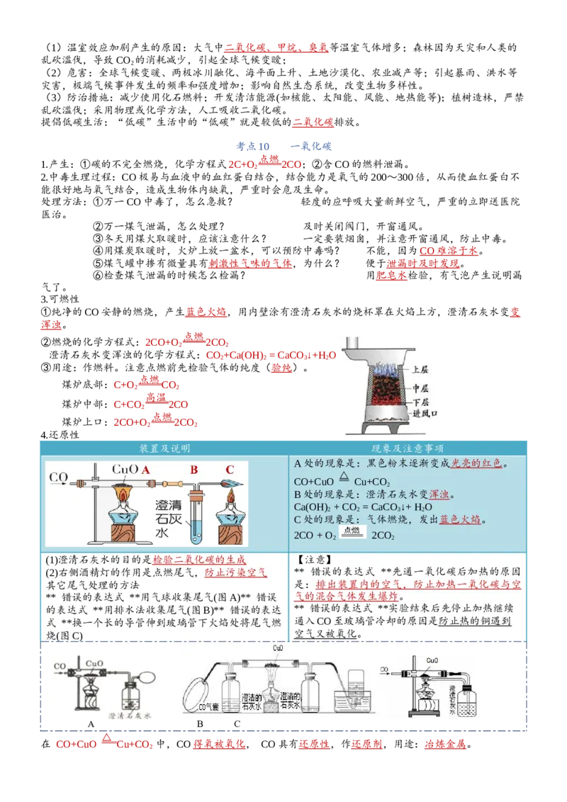 知识清单九年级化学（上册）同步必备单元知识清单（人教版）_中考复习资料_语数英物化_5化学中考复习_2024年中考复习资料_一轮复习资料