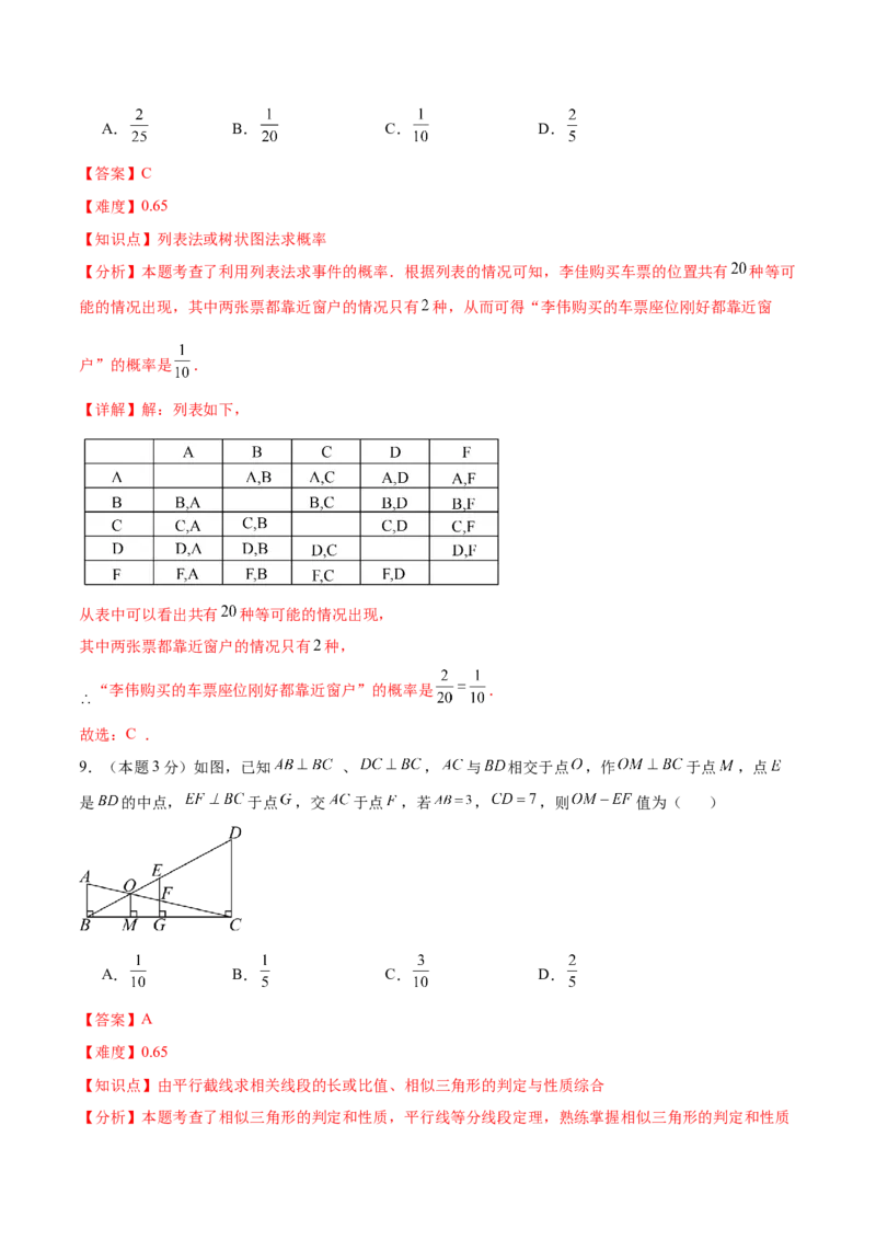 数学（黑龙江卷）（全解全析）_中考复习资料_语数英物化_2数学中考复习_赠送：2025中考模拟题_2025年数学二模_数学（黑龙江卷）-2025年中考第二次全真模拟题