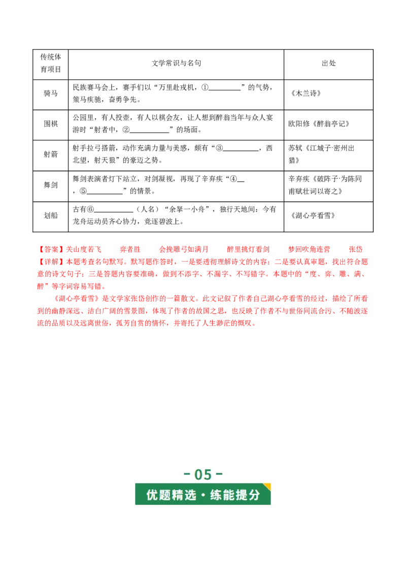 第05讲名句名篇默写（复习讲义）（全国通用）（解析版）_中考复习资料_语数英物化_1语文中考复习_2026年中考复习（更新中）_2026年中考语文一轮复习讲练测（全国通用）