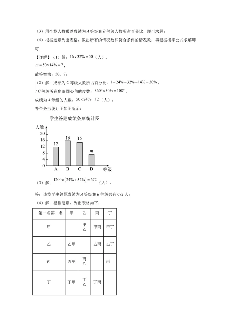模块二知识全整合专题6统计与概率第2讲概率（含解析）2024年中考数学二轮专题复习训练_中考复习资料_语数英物化_2数学中考复习_2024年中考复习资料_二轮复习