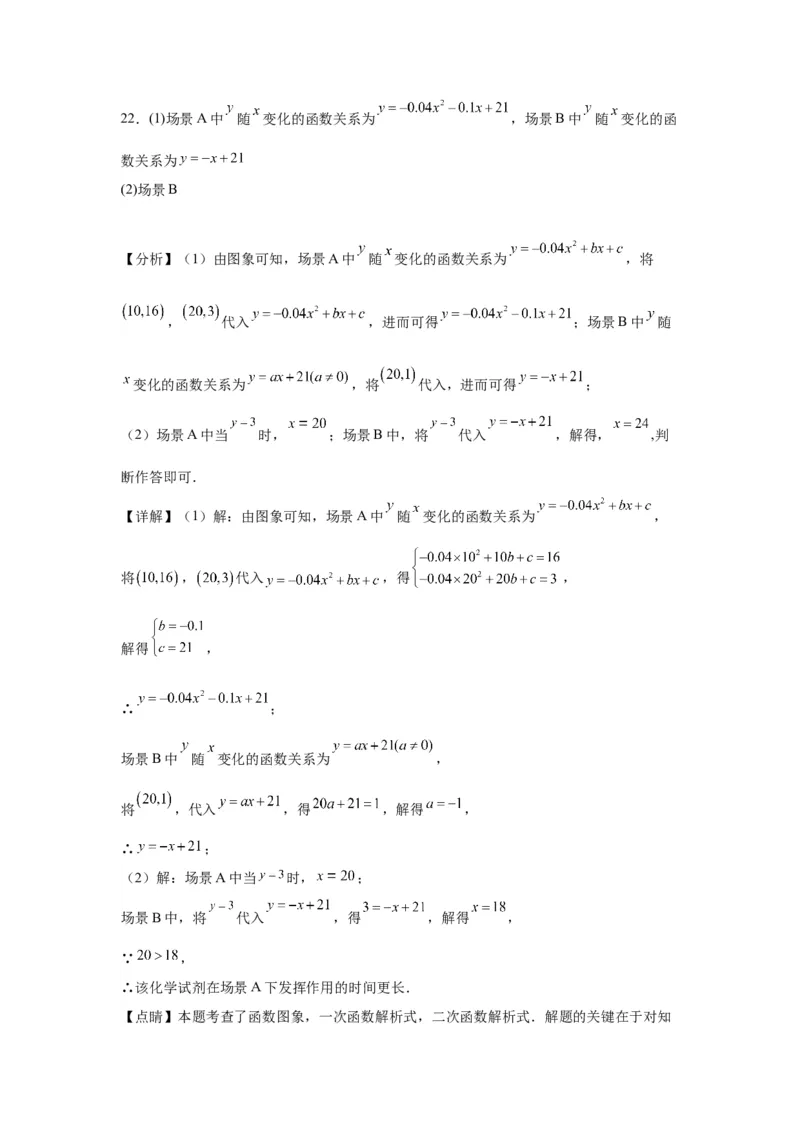 模块三思想全把握专题2函数思想2024年中考数学二轮专题复习训练（含解析）_中考复习资料_语数英物化_2数学中考复习_2024年中考复习资料_二轮复习