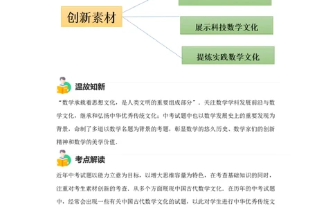 模块一中考新动向专题4创新素材2024年中考二轮专题复习训练（含解析）_中考复习资料_语数英物化_2数学中考复习_2024年中考复习资料_二轮复习