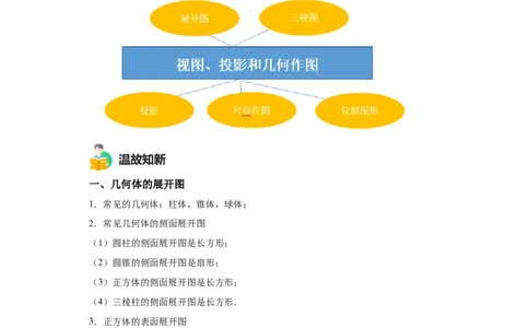 模块二知识全整合专题5几何变换第5讲视图、投影和几何作图（含解析）2024年中考数学二轮专题复习训练_中考复习资料_语数英物化_2数学中考复习_2024年中考复习资料_二轮复习