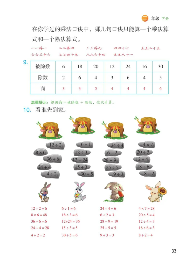 博小优课堂笔记二年级下册数学_2026春小学教辅大合集_3-26春《课堂笔记》系列_26春数学《课堂笔记》