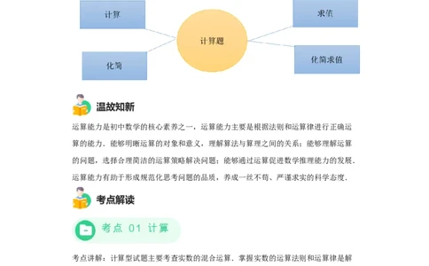 模块四题型全通关专题3解答型题型第1讲计算题2024年中考数学二轮专题复习训练（含解析）_中考复习资料_语数英物化_2数学中考复习_2024年中考复习资料_二轮复习