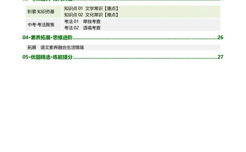 第06讲文学文化常识（复习讲义）（全国通用）（解析版）_中考复习资料_语数英物化_1语文中考复习_2026年中考复习（更新中）_2026年中考语文一轮复习讲练测（全国通用）