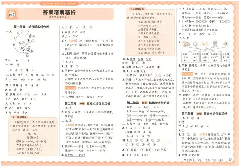 一下语文王朝霞培优100分_2026春小学教辅大合集_8-26春《王朝霞》系列_04.2026春WZX培Y100分数学语文人教1-6年级下册_语文《王朝霞培优100分》26春