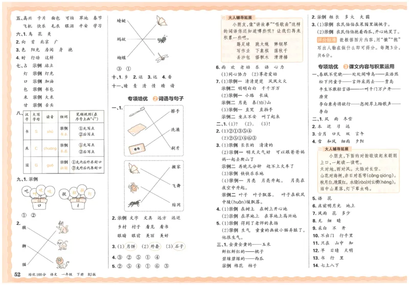 一下语文王朝霞培优100分_2026春小学教辅大合集_8-26春《王朝霞》系列_04.2026春WZX培Y100分数学语文人教1-6年级下册_语文《王朝霞培优100分》26春