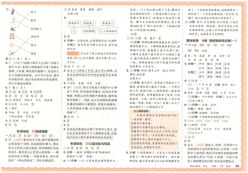 一下语文王朝霞培优100分_2026春小学教辅大合集_8-26春《王朝霞》系列_04.2026春WZX培Y100分数学语文人教1-6年级下册_语文《王朝霞培优100分》26春