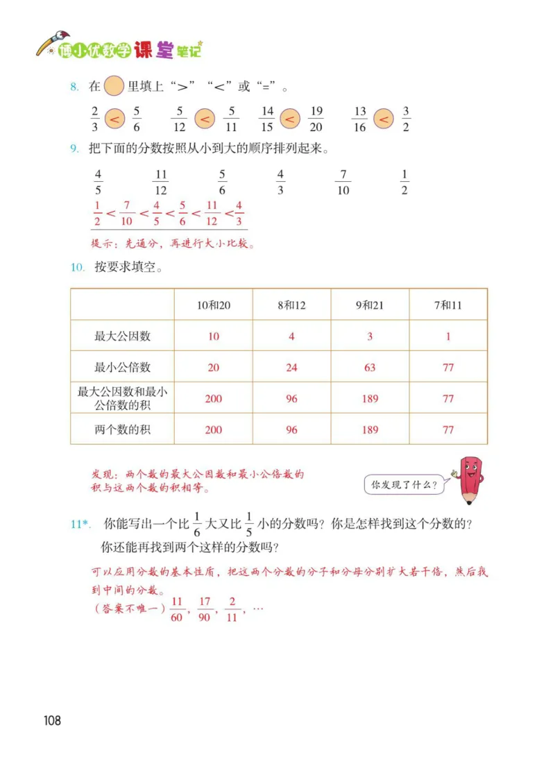 博小优课堂笔记五年级下册数学_2026春小学教辅大合集_3-26春《课堂笔记》系列_26春数学《课堂笔记》