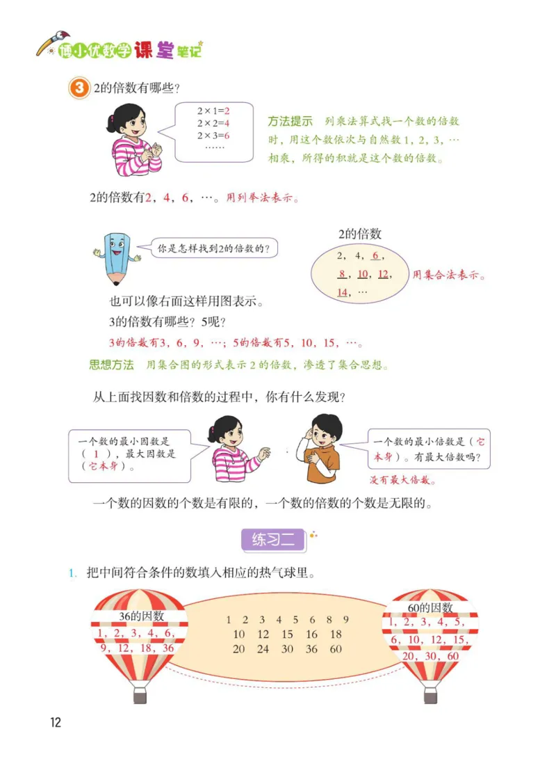 博小优课堂笔记五年级下册数学_2026春小学教辅大合集_3-26春《课堂笔记》系列_26春数学《课堂笔记》