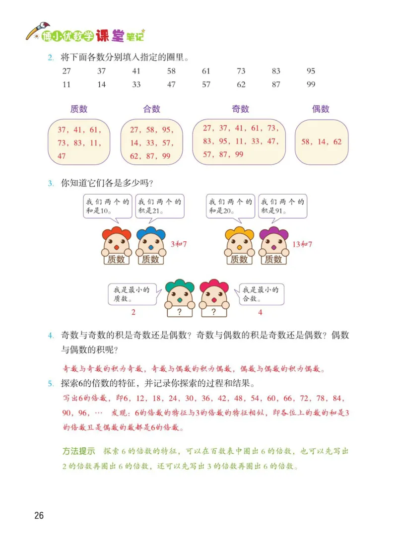 博小优课堂笔记五年级下册数学_2026春小学教辅大合集_3-26春《课堂笔记》系列_26春数学《课堂笔记》
