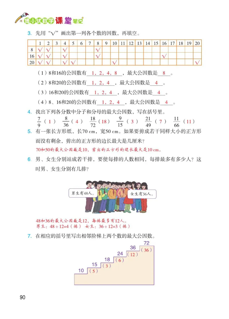 博小优课堂笔记五年级下册数学_2026春小学教辅大合集_3-26春《课堂笔记》系列_26春数学《课堂笔记》