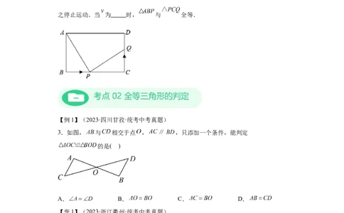 模块二知识全整合专题4图形的性质第3讲全等三角形（含解析）2024年中考数学二轮专题复习训练_中考复习资料_语数英物化_2数学中考复习_2024年中考复习资料_二轮复习