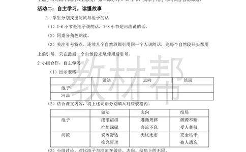 三下第二单元8《池子与河流》教学设计_2026春小学教辅大合集_5-26春《天星教育》系列_26春《教材帮课件》系列_整书课件+教案统编语文（教材帮）2026春_三下