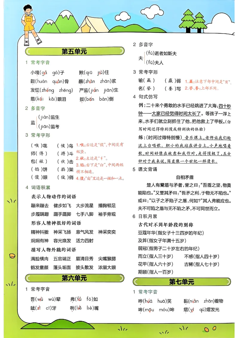 五下期末知识挂图26春教材帮_2026春小学教辅大合集_5-26春《天星教育》系列_26春完整版《教材帮》语文1-6下_26春五下人教版语文《教材帮》