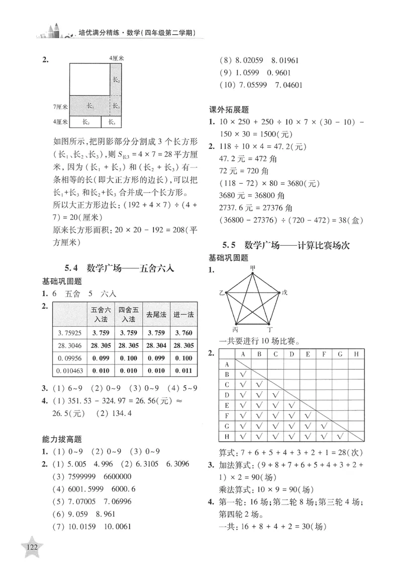交大之星-培优满分精练-数学-4年级第2学期_2026春小学教辅大合集_20-26春《交大之星》系列_交大之星-培优满分精练3-5年级下册